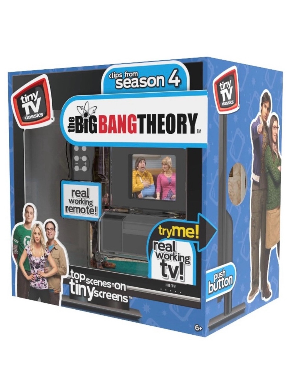 NEW✨ Tiny TV Classics Big Bang Theory Miniature Working Television & Remote